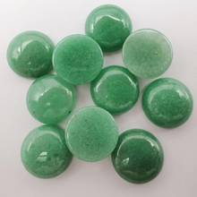 16MM Green Aventurine Stone Round CAB Cabochon Jewelry For Woman Gift Bead (10 pcs/lot) H231 2024 - buy cheap