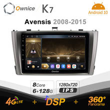 Ownice-rádio automotivo k7, android 10.0, estéreo, para toyota avensis 2008 a 2015, suporte 4g lte 360, 2din, sistema de áudio automático, 6 gb + 128g, spdif 2024 - compre barato