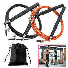 Corda de pular profissional, velocidade, treino de mma, boxe, malhar, com bolsa de carregar, cabo adicional 2024 - compre barato