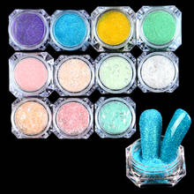 Pó para unhas com glitter, pó de pigmento metálico para manicure, pó para unhas, decoração 2024 - compre barato