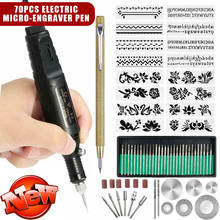 DIY Electric Micro-Engraver Pen Mini Engraving Tool Kit Metal Glass Ceramic Plastic Wood With Bits Nail Tools Set 70pcs 2024 - buy cheap