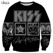 HX Newest Rock Singer KISS Band 3D Print Men Women Autumn Sweatshirts Fashion Casual Long Sleeve Harajuku Tops Drop Shipping 2024 - buy cheap