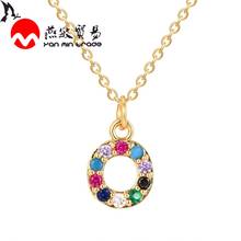 Colgante con letra de circonia cúbica para mujer, collar con colgante de alfabeto, Mini A-Z de cobre, Color dorado, brillante, 26, joyería, 2020 2024 - compra barato