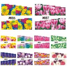 1 лист многоцветный цветок дизайн ногтей переводная Наклейка Наклейки Советы DIY Декор 2024 - купить недорого