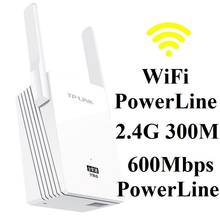 TPLink-extensor WiFi Universal único, adaptador de línea de alimentación de 600Mbps, punto de acceso WiFi de 2,4G, inalámbrico de 300Mbps, Powerline 2024 - compra barato