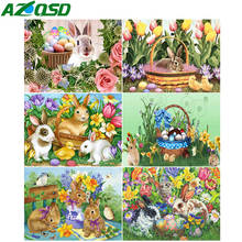AZQSD 5d Diamond Painting Rabbit Full Drill Square Picture Of Rhinestones Diamond Embroidery Animal Mosaic Children's Room Decor 2024 - buy cheap