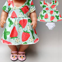 43cm Baby Doll sunflower dress 17 inch doll wear 18inch girl dolls clothing One-shoulder Bell-bottom Outfit 2024 - buy cheap