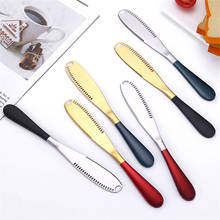 430 Stainless Cheese Knife Multifunction Butter Knife With Hole Serrated Baking Varnish Bread Cheese Jam Knife Breakfast Tools