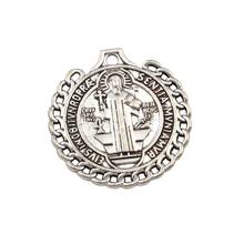 15Pcs St Benedict De Nursia Badge Medal Charm Pendants For Jewelry Making Bracelet Necklace DIY Accessories 25.5x26.2mm 2024 - buy cheap