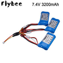 18650 7.4V 3200MAH 20C Lipo Battery 2S for Wltoys 10428 12428 12423  Q46 RC Car Parts Upgrade 7.4 V 3200 MAH Batteries 2024 - buy cheap