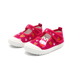 Girls Canvas Shoes Soft Sports Shoes Kids Running Sneakers Candy Color With Cartoon Rabbit Carrots Prints Children 2024 - buy cheap