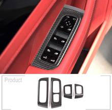 Real Carbon Fiber For Porsche Panamera 2017 2018 2019 2020 Car Door Window Lift Switch Button Frame Cover Trim 2024 - buy cheap