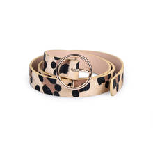 New fashion round buckle leopard pin buckle belt fashion for women strap PU leather waist  BL503 2024 - buy cheap