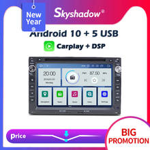 Автомобильный DVD-плеер Carplay DSP IPS PX6 Android 10 4 Гб + 64 Гб GPS-карта Радио Bluetooth для VW Jetta Bora Golf 4 Passat B5 1997-2009 2024 - купить недорого