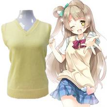 Anime Lovelive! Minami Kotori costume Sweaters vest Love live Girl School uniform Cosplay Outfit Women Knitted sweaters + Skirt 2024 - buy cheap