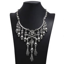 Женское и мужское винтажное ожерелье, классическое преувеличенное ожерелье с пиратским черепом, уникальные вечерние ювелирные изделия в стиле ретро 2024 - купить недорого