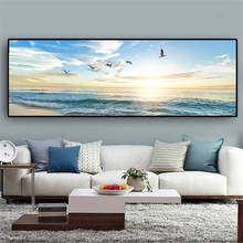 Natural Sea Beach Flying Birds Landscape Posters and Prints Canvas Painting Cuadros Wall Art Picture for Living Room Decor Salon 2024 - buy cheap