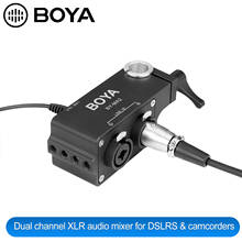 BOYA BY-MA2 Dual-Channel XLR Audio Mixer with 6.35mm input & 3.5mm Jack for Wireless Microphone Systems and DSLRs & Camcorders 2024 - buy cheap