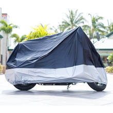 All Season Black Waterproof Sun Motorcycle Cover Fits up to 116" Motors For XX Large & Lockholes 2024 - buy cheap