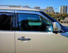 Visor para janela de plástico cromado, acessório para veículo nissan patrol y62 2014-2018 2024 - compre barato