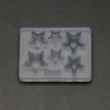 Molde de silicona con forma de estrella tallada en 3D, accesorio hecho a mano para decoración de uñas, abalorio de estrella pequeña, molde de fundición de resina, herramientas para fabricación de joyas 2024 - compra barato