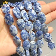 13*18mm Natural Faceted Beads Oval Blue Sodalite Jaspers Loose Stone Beads For Jewelry Making DIY Bracelet Ear Studs Accessories 2024 - buy cheap