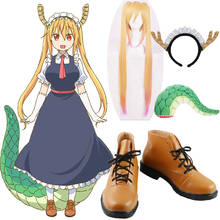 Zapatos de Cosplay de Anime Toru, peluca de dama de dragón Kobayashi, accesorios de cola de dragón, disfraces de Carnaval de Halloween, novedad 2024 - compra barato