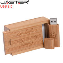 JASTER  pen drive USB 3.0 Wooden round bar model + box Custom LOGO usb flash drive 32GB 64GB 128GB pendrive memory stick U disk 2024 - buy cheap