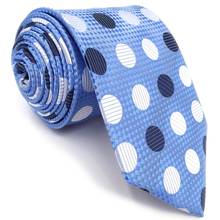 Y5 Polka Dot Azure plata marina de seda con lazos clásicos hechos a mano cuello corbata bolsillo cuadrado Extra largo 63" 2024 - compra barato