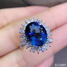KJJEAXCMY-Anillo de Topacio azul natural para mujer, joyería fina de Plata de Ley 925 con incrustaciones, anillo delicado de piedras preciosas femeninas, soporte elegante a prueba 2024 - compra barato