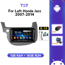 Reprodutor de multimídia automotivo, 1gb + 16gb, android, wi-fi, rádio, reprodutor de vídeo, bt com moldura, para honda fit jazz 2007, 2008, 2010, 2011, 2012, ips 2024 - compre barato