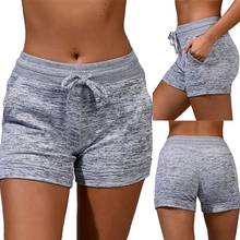 2021 Women Shorts Solid Color Quick Dry Pockets Drawstring Stretchy Sports Shorts Minipants High Waist Shorts женские шорты 2024 - buy cheap