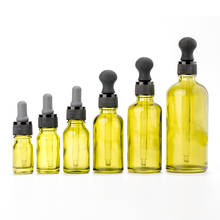 Frasco conta-gotas vazio âmbar para aromaterapia, óleo essencial líquido marrom 5-100ml, frasco recarregável para pipeta de massagem 2024 - compre barato