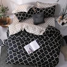 Luxury Bedding Set Super King Duvet Cover Sets 3pcs Marble Single Swallow Queen Size Black Comforter Bed Linens Stripe 2024 - buy cheap