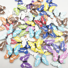 50pcs  Mix Butterfly Wood Buttons For Kid's/Baby Sewing Craft Mix Lots WB649 2024 - buy cheap