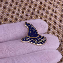 Wizard In Training Enamel Pin Witch Hat Star Moon Brooch For Denim Jackets Collar Lapel Pin Badge 2024 - buy cheap