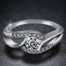 Женское кольцо с цирконием BeiverGrade, серебряное кольцо с крестиком, не содержит свинец и никель, австрийский хрусталь 2024 - купить недорого