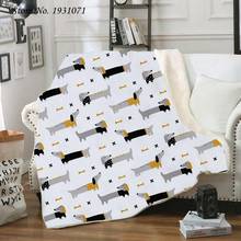 Dachshund Dog 3D Printed Fleece Blanket for Beds Thick Quilt Fashion Bedspread Sherpa Throw Blanket Adults Kids 17 2024 - buy cheap