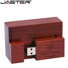 JASTER (1 PCS free LOGO) wooden USB flash drive USB+box pendrive 4GB 8GB 16GB 32GB 64GB custom LOGO for photography wedding gift 2024 - buy cheap