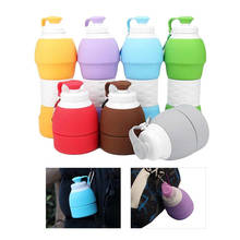 580ml Portable Silicone Collapsible Water Bottle for Travel Camping Hiking Outdoor Sports 2024 - buy cheap