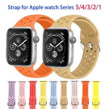 Correa de silicona para Apple watch 7 SE 6 5 4, banda de 44mm, 40mm, 41mm, 45mm, pulsera para iwatch Series 3 38 42mm, accesorios 2024 - compra barato