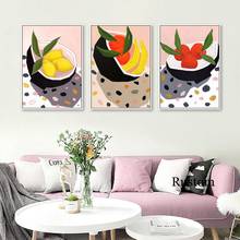 Carteles de pared de comida en lienzo para Decoración de cocina, carteles de Sushi abstracto y moderno para el hogar, impresiones artísticas de Interior para comedor 2024 - compra barato