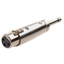 Adaptador de microfone xlr fêmea para 6.35mm, adaptador mono conector de chumbo 3pin 2024 - compre barato