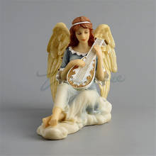 WU CHEN LONG Creative Angel Play Lute Statue Woman Figure Sculpture Resin Craft Home Decoration Accessories Birthday Gift R3326 2024 - buy cheap