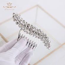 Stunning Crystal Wedding Hair Combs Bridal Hair Barrettes Wedding Hair Accessory Evening Headpiece 2024 - buy cheap