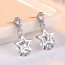 Trendy top quality Cubic Zircon Star Earrings For Women Jewelry Gift Oorbellen Brincos Statement Earring Female 2024 - buy cheap
