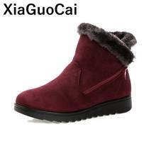 2021 Winter Warm Women Snow Boots High Top Flock Woman Shoes Zipper Big Size New Female Ankle Boots for Old People Dropshipping 2024 - buy cheap
