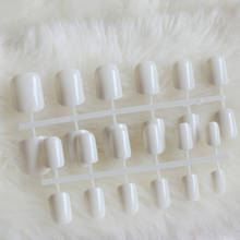 24pcs Fashion and Beautiful Candy Color Short Round Toe Fake Nails Milky white N412 2024 - buy cheap
