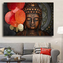 Abstract Buddha Canvas Painting Posters and Prints Quadros Wall Art Modern Picture for Living Room Home Decoration Cuadros 2024 - buy cheap