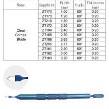 Clear Cornea  Blade eye Ophthalmic Keratome blades 1set Ophthalmic blade knife Ophthalmic instrument 2024 - buy cheap